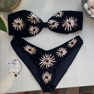 NEW Oceanus Mary Una Velvet Bikini